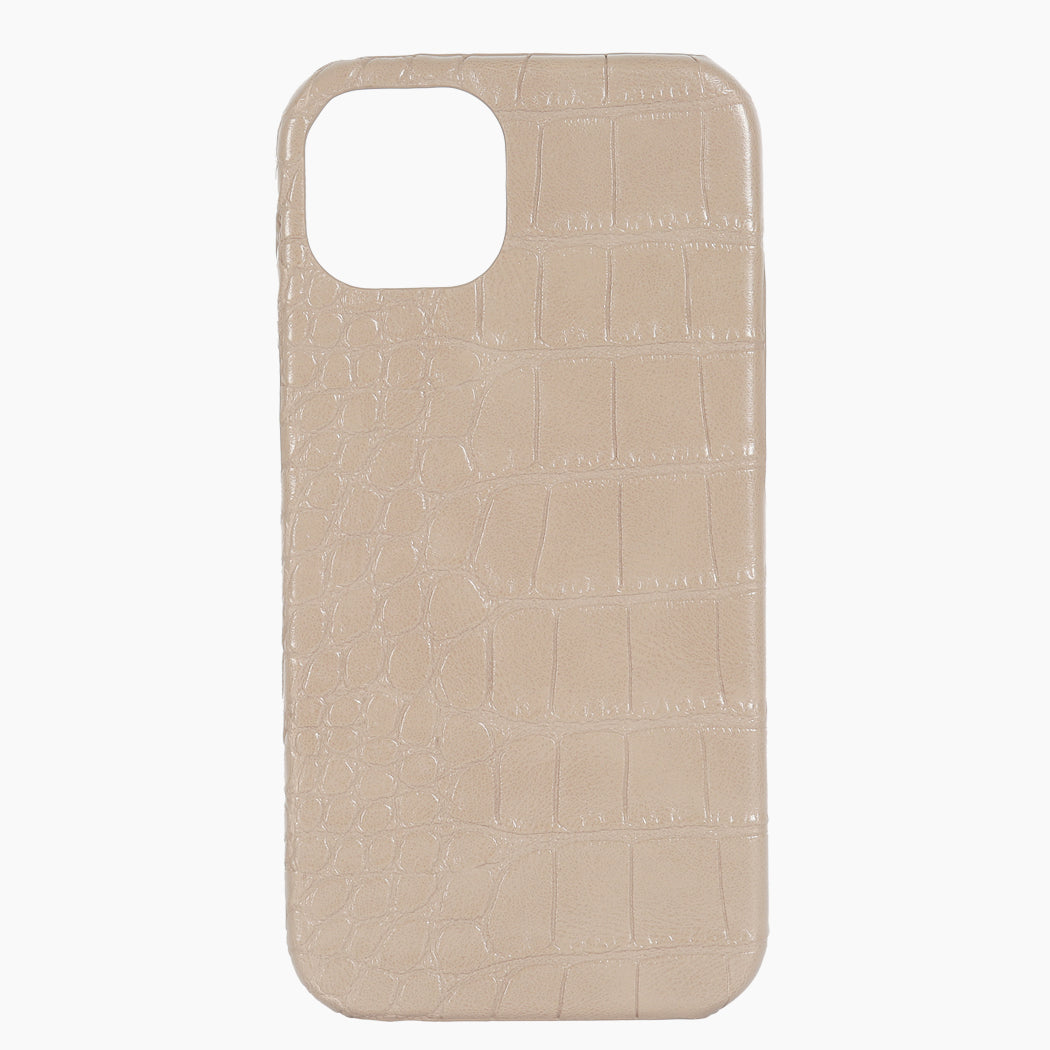 Phone Case Taupe Croc