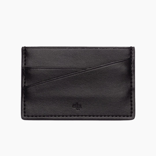 Apple Leather Card Holder - Black