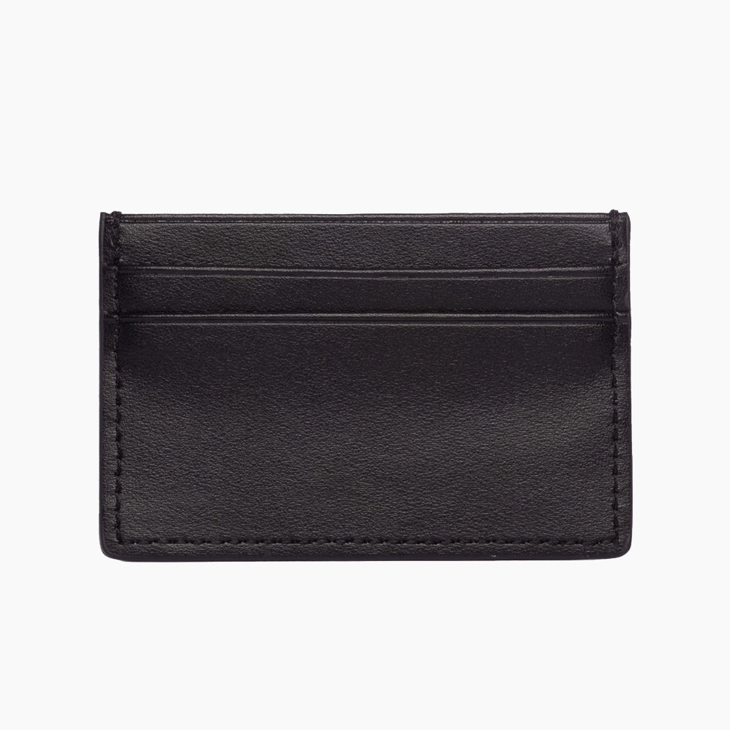 Apple Leather Card Holder - Black