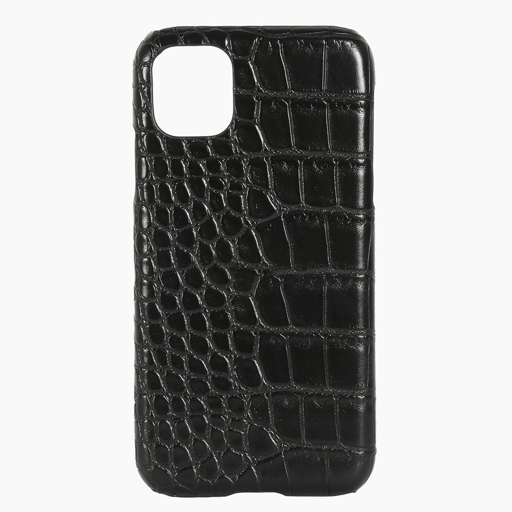 Phone Case Black Croc Hot Stamped (Monogramming included in price)