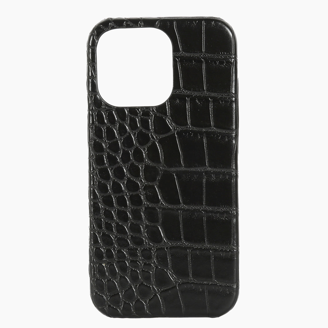 Phone Case Black Croc Hot Stamped (Monogramming included in price)