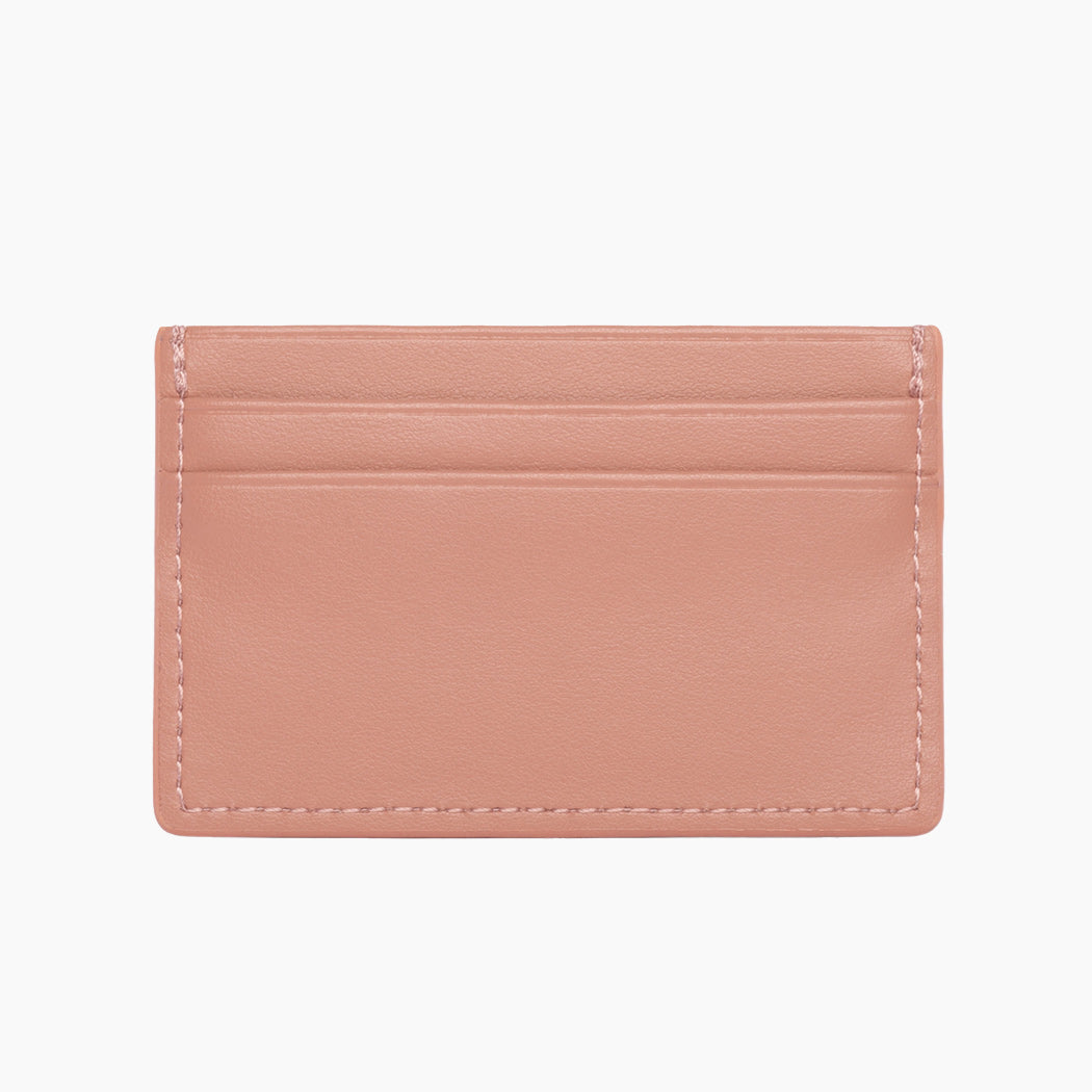 Apple Leather Card Holder - Rose