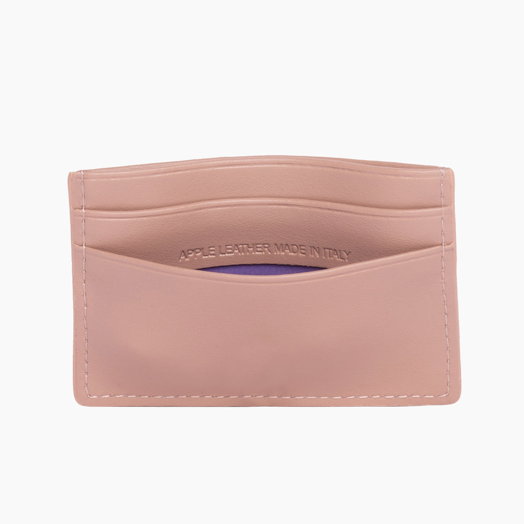 Apple Leather Card Holder - Rose