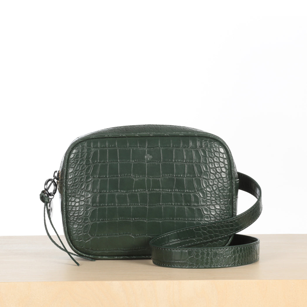 Belt Bag – Forest Green Croc - Sample Sale