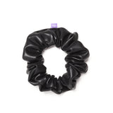 Vegan Leather Scrunchie - Black