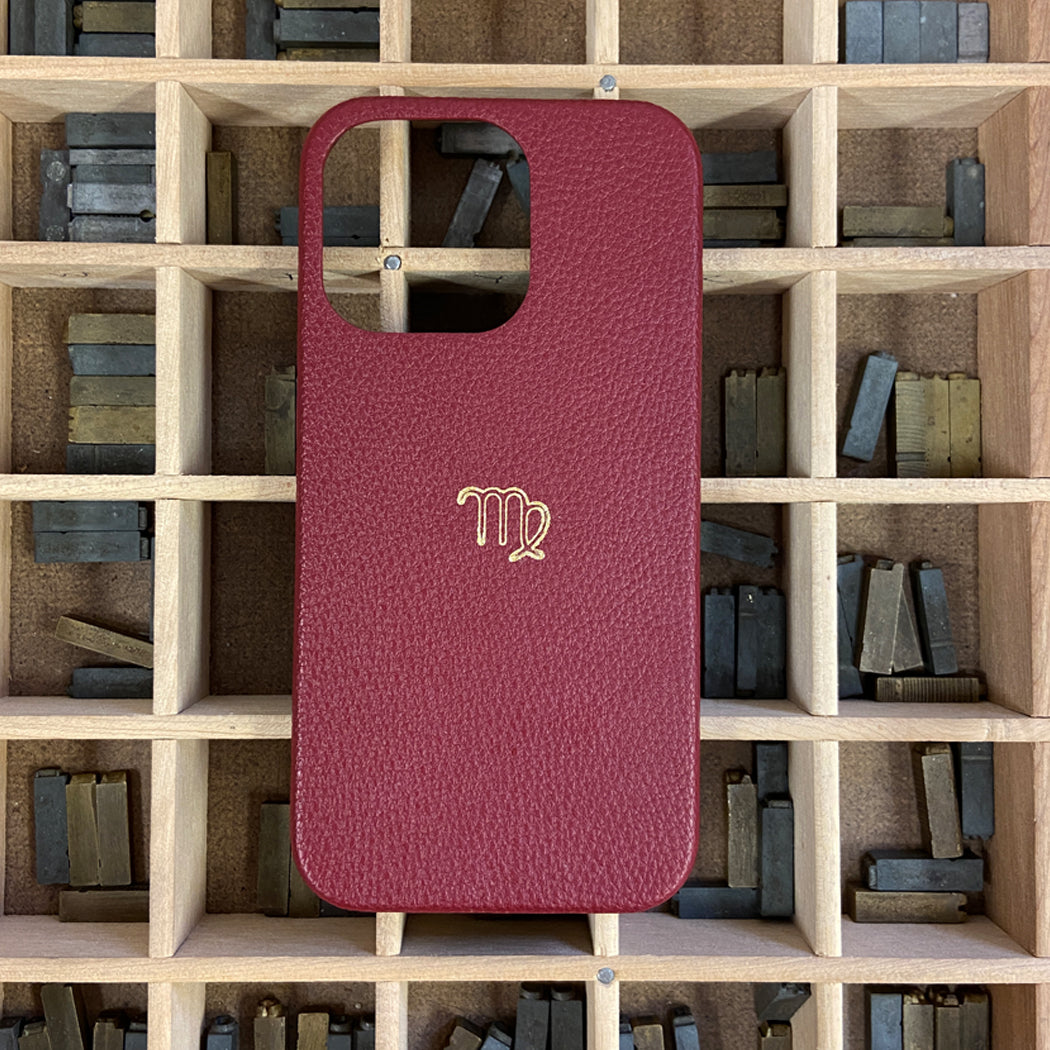 Phone Case Wine Pebble Hot Stamped (Monogramming included in price)