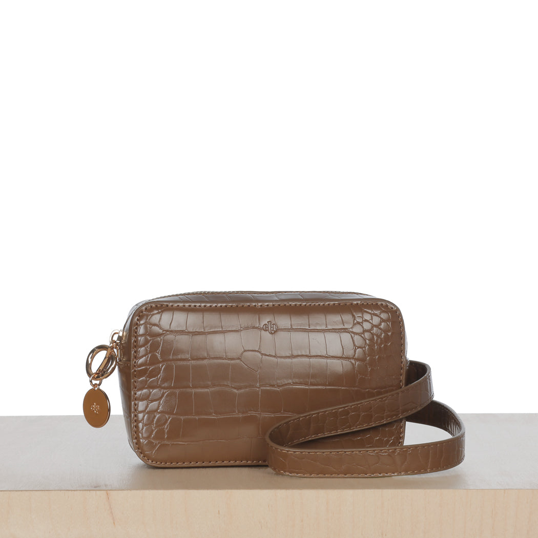 Micro Belt Bag – Chestnut Croc