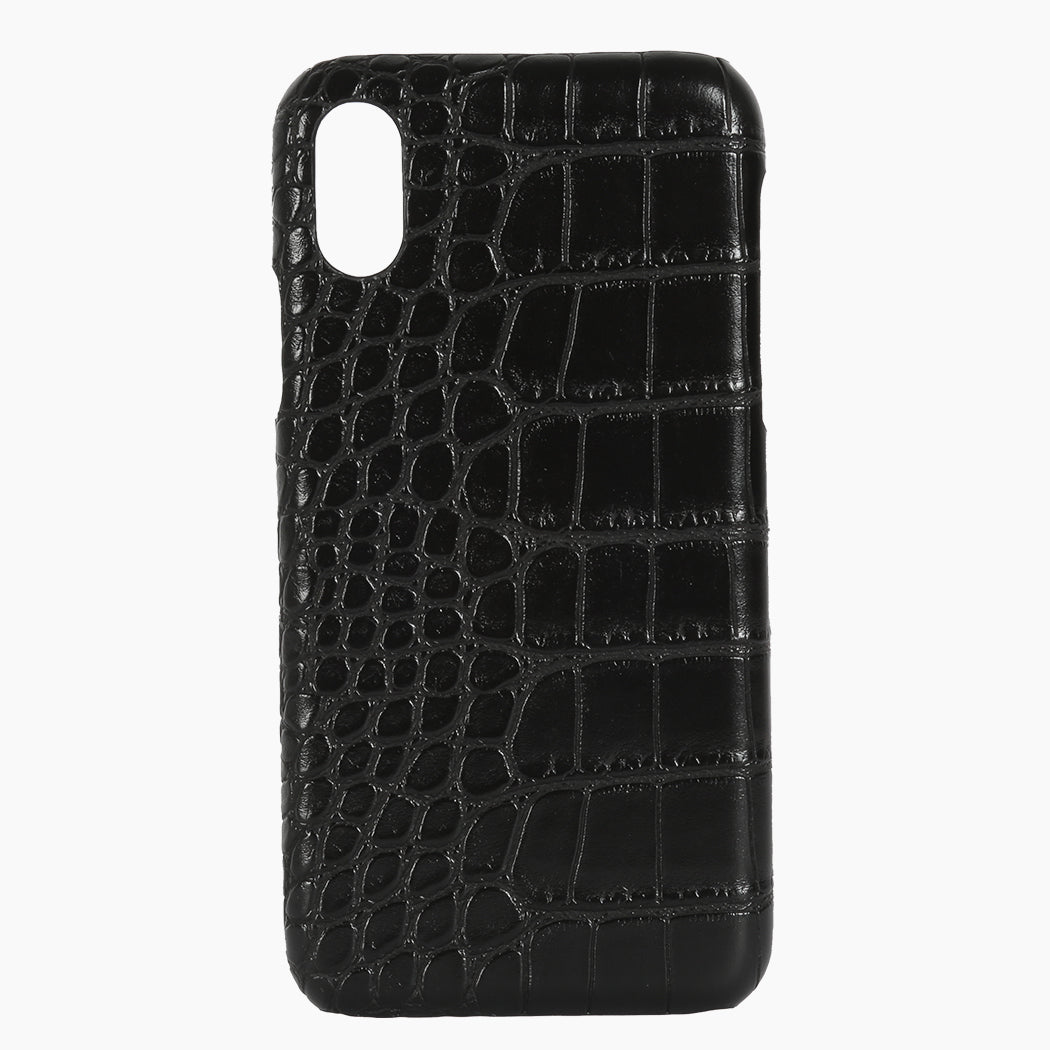 Phone Case Black Croc Hot Stamped (Monogramming included in price)